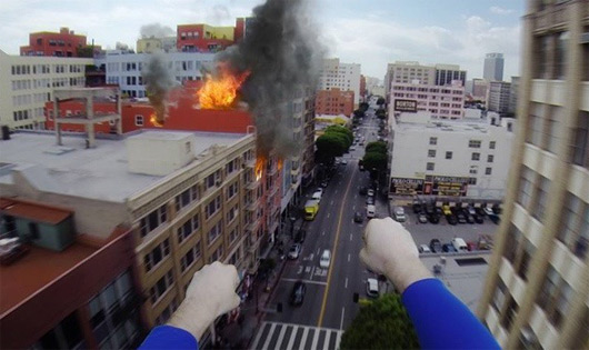 Superman with a GoPro