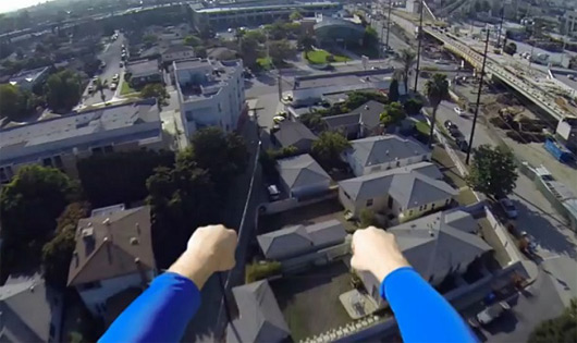 Superman with a GoPro